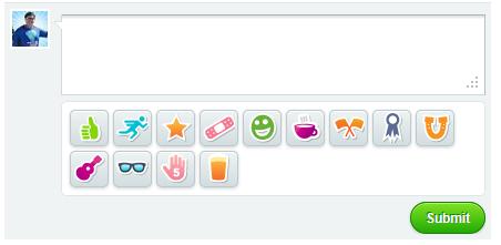 Extra motivation buttons on the bottom row: