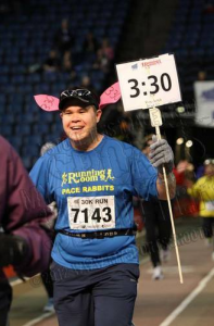 Crossing the finish line