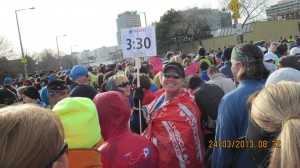 Sea of runners collecting before the race (photo by Bob Didier)