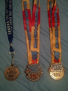 Around The Bay 3-peat medals!