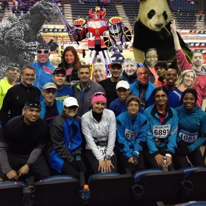 Apparently Godzilla, a Megazord and Giant Panda were in Copps Coliseum the whole time...