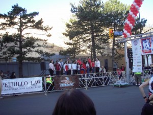 The Troublemakers before performing "O Canada"