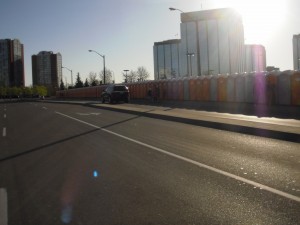 Wall of porta-potties...