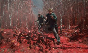 Kirk and "Bones" running away from aliens on Nibiru (source)