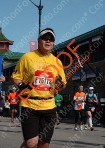 Me running the Chicago Marathon in 2012 for Team LiveSTRONG