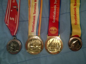 The whole STWM set! Half in 2010, Fulls in 2011 and 2012, and now 5k in 2013! #Shiny!!