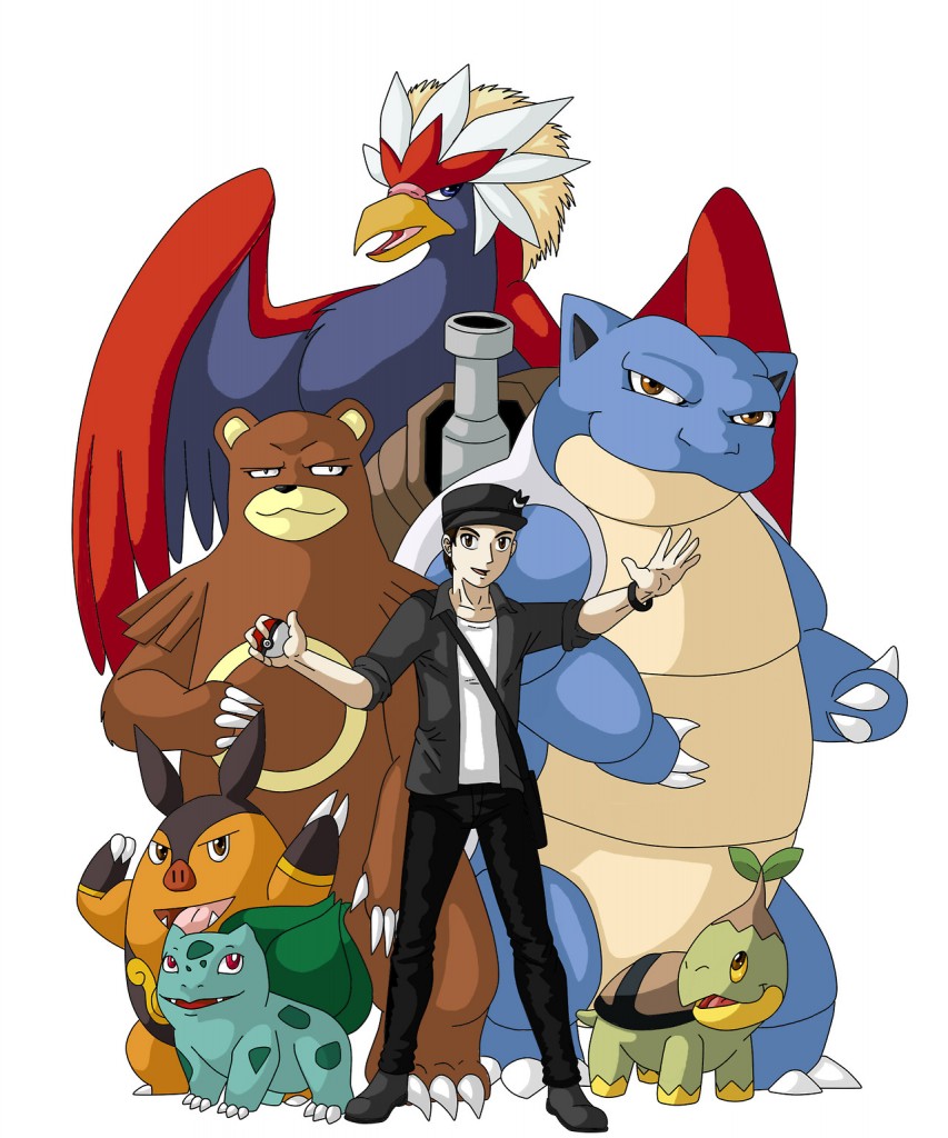 My Pokémon Y avatar with my favourite Pokémon by digbychickenceasar