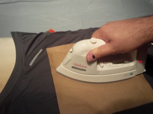 Applying heat with iron