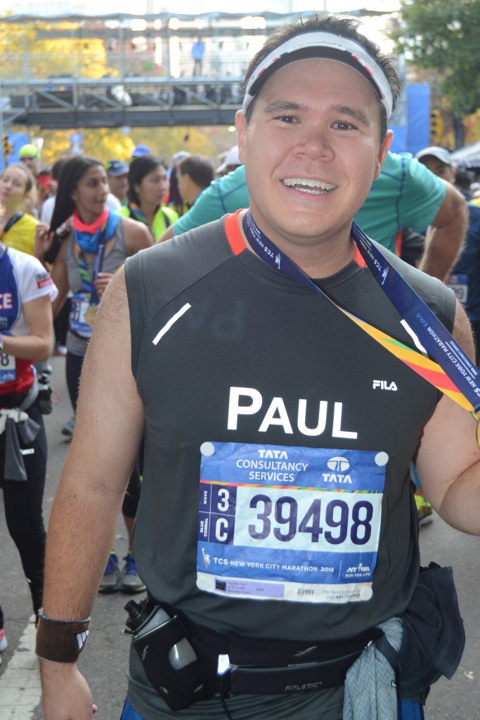 Shortly after finishing the New York City Marathon