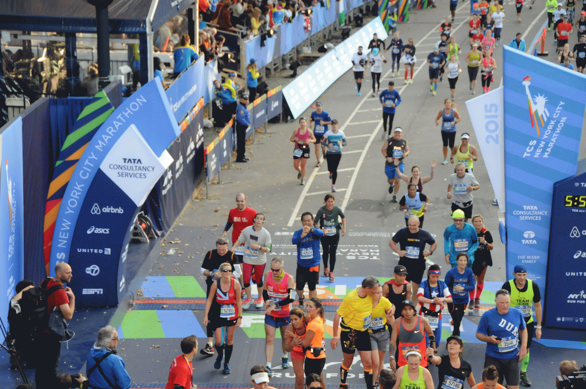 Animated GIF of my finish line photos