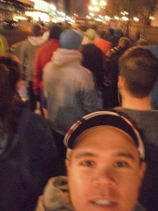 In the lineup for buses on 42nd street