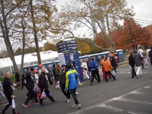 Runner's milling about the "village"