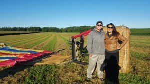 Sharise and I after the hot air balloon touched down