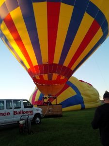 Hot air balloon filled up